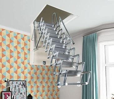 Купить Выдвижная металлическая лестница на чердак Fantozzi scale Svezia - изображение 9